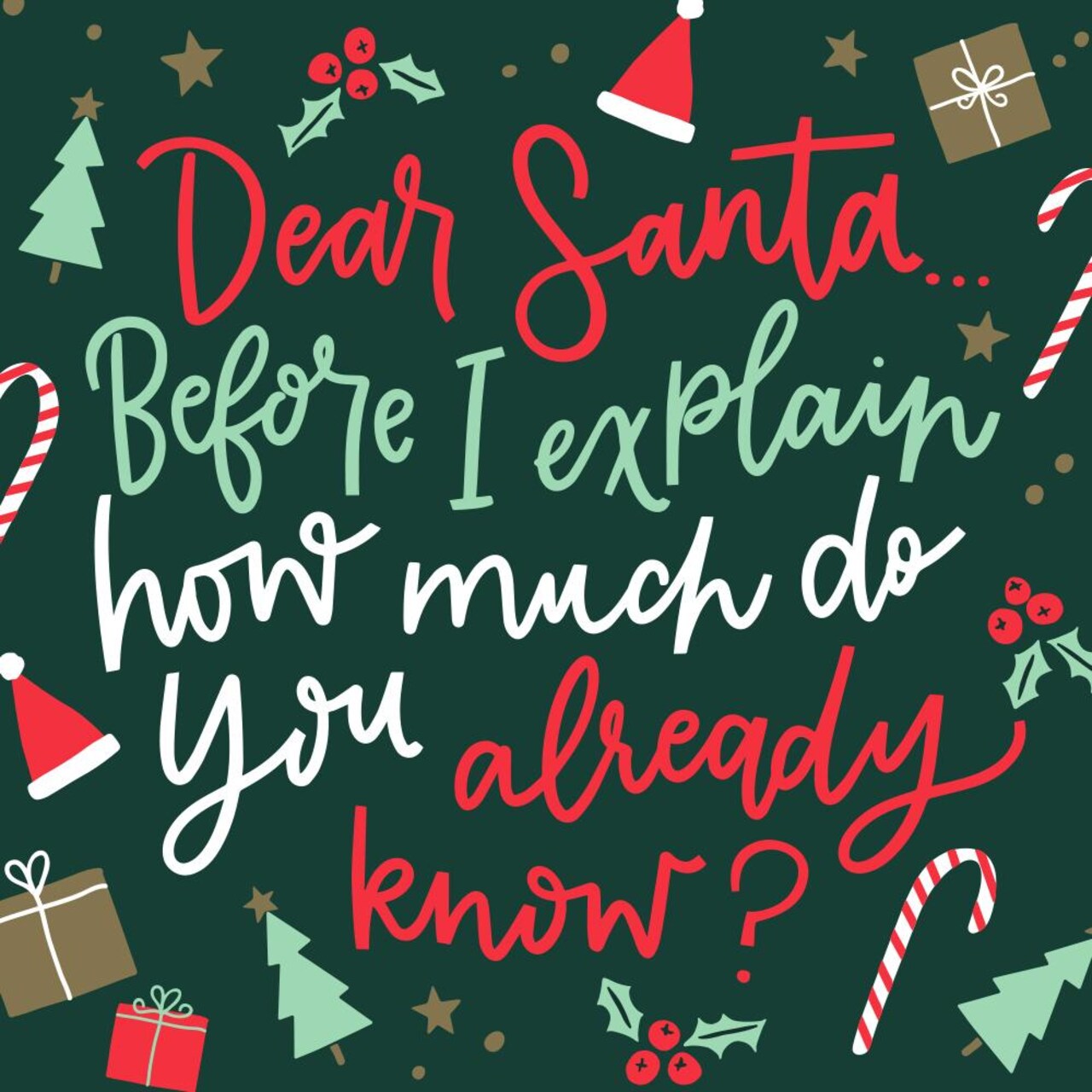 Dear Santa Before I Can Explain Napkins – Funny Christmas Party Napkins (20 Pack)